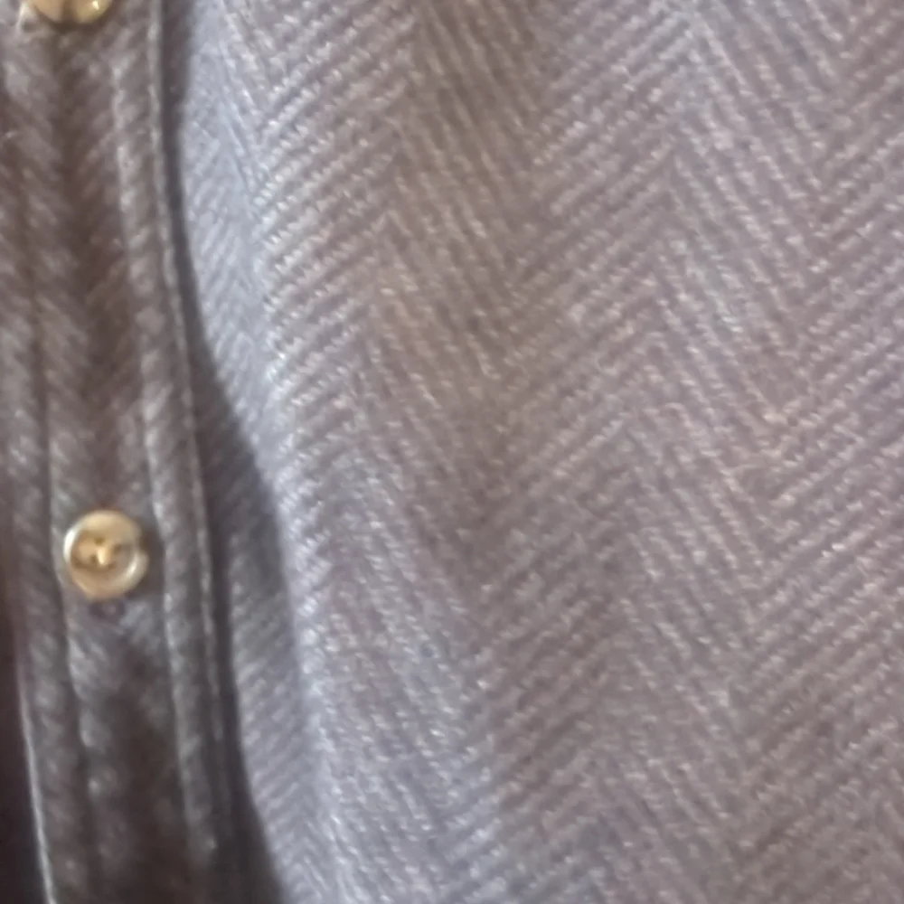 Men's Size Large Tall LL Bean Charcoal Gray Button Down Long Sleeve Shirt